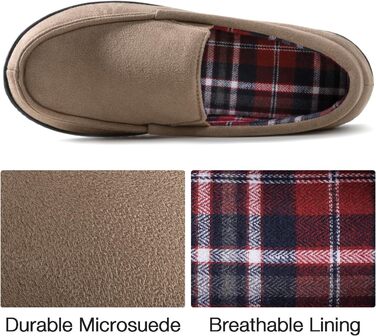 Чоловічі домашні тапочки RockDove Alexander з дихаючим фланелевим підкладкою та неслизькою підошвою з піни (44 EU, Мокка)