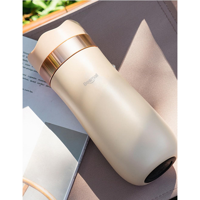 Френч-прес для кави: портативна кавоварка з тришаровим фільтром, чашка-термос з нержавіючої сталі, для приготування кави, чаю та води