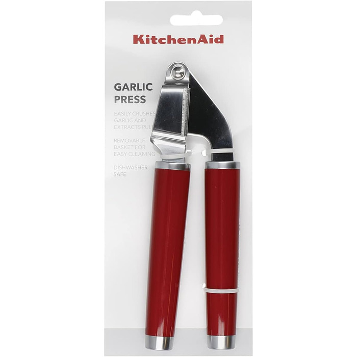 Прес для часнику KitchenAid Empire Red, нержавіюча сталь, безпечно мити в посудомийній машині