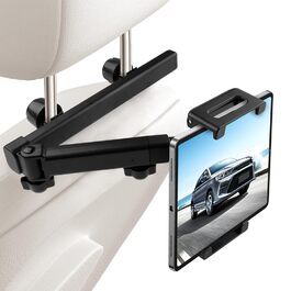 Автотримач для планшета та смартфона: двоосьовий, висувний, 360° обертання, для iPad, iPhone та інших пристроїв 4.7-12.9 дюймів