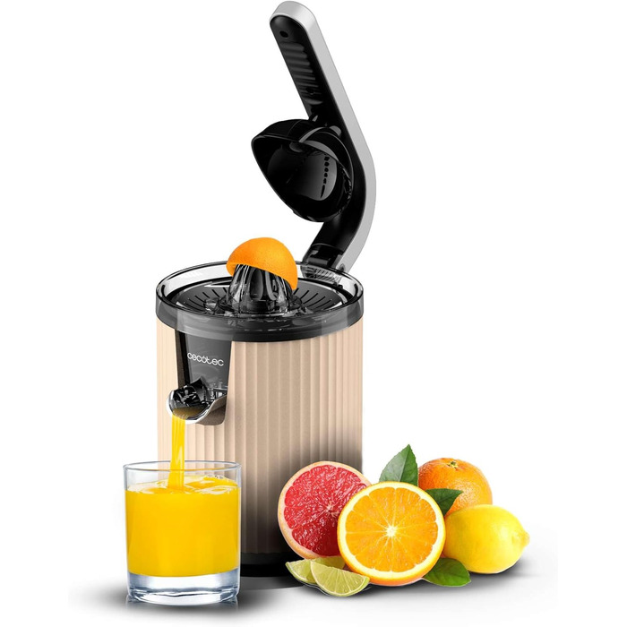 Електрична соковитискачка для цитрусових Cecotec Xqueeze RetroJuice 600 Green - 600 Вт, нержавіючий фільтр, захист від бризок