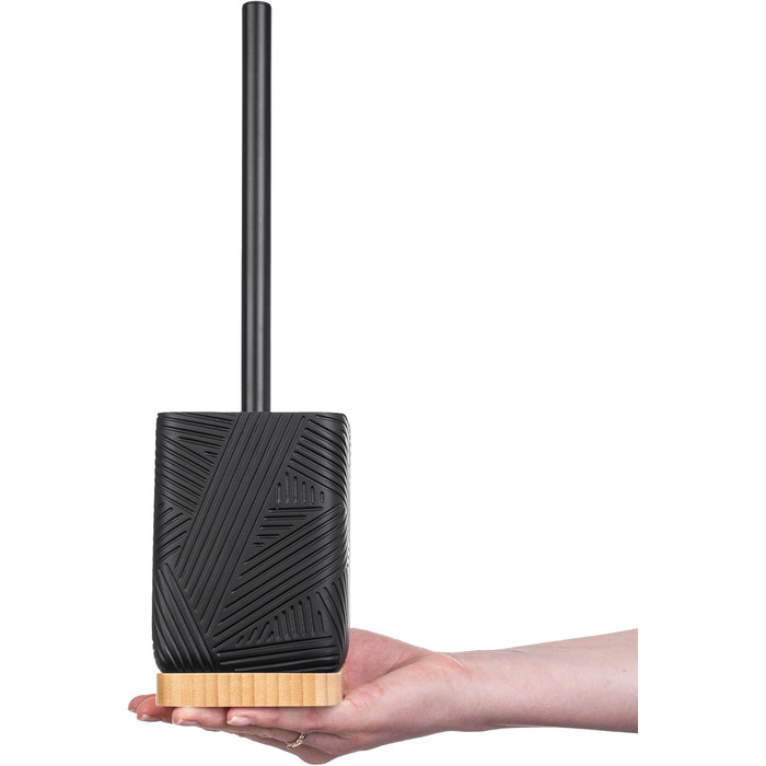 Набір для туалету KADAX: щітка для унітазу з тримачем, чорний, квадратний