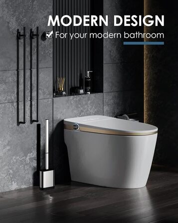 Силіконова щітка для унітазу Klobürste з нержавіючої сталі та контейнером, гнучка щітка для унітазу, настінний монтаж без свердління, срібна