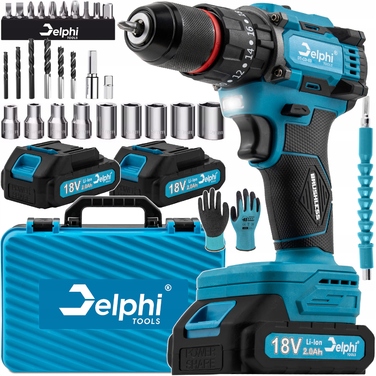Акумуляторний ударний шуруповерт Delphi Tools 18 В, 2,0 Аг