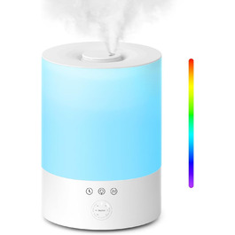 Зволожувач повітря Maxcio Top-Fill 2.5л з ультразвуком, RGB-підсвічуванням та аромадифузором, BPA-Free, 360° форсунки, до 30 годин роботи, 28dB, для спальні, дитячої кімнати та рослин