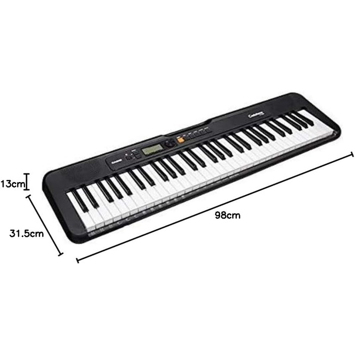 Клавішний синтезатор Casio CT-S200BK CASIOTONE з 61 клавішею та автокомпаньйоном, чорний, багатокольоровий