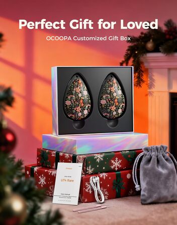 Електричні грілки для рук OCOOPA 2 шт., стильні, у формі діаманта з магнітом, акумуляторні, для жінок, подарунок на Новий рік, для Рейно, туризму, кемпінгу