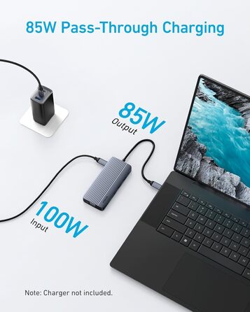 Хаб USB-C Anker з двома HDMI, 100W, 10Gbit/s, 10-в-1 для MacBook, Dell, iPad Pro