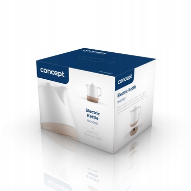 Електричний чайник Concept RK0060, 1200 Вт, 1 л, білий, керамічний