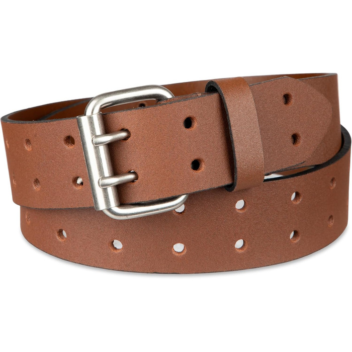 Чоловічий шкіряний ремінь Dickies з подвійною застібкою, колір світло-коричневий