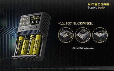 Зарядний пристрій Nitecore SC4 4-канальний для Li-Ion, NiMH, NiCd акумуляторів з LCD-дисплеєм