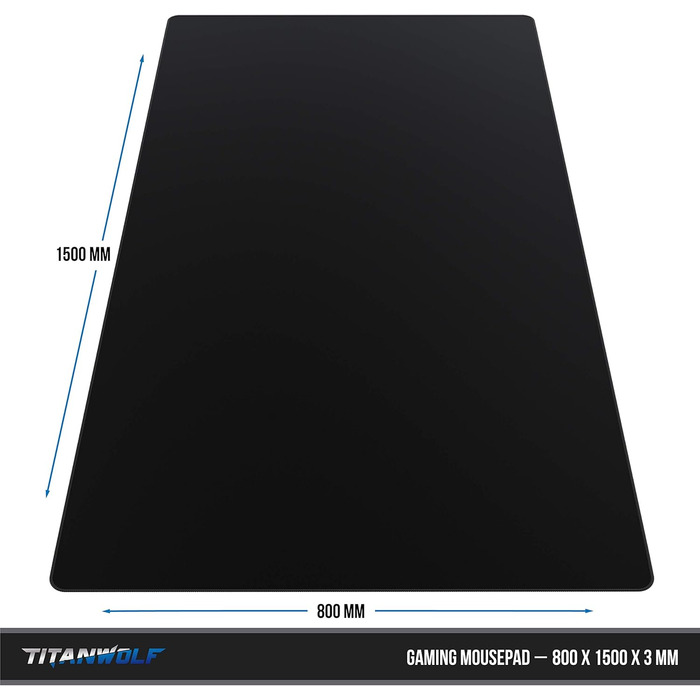 Килимок для миші Titanwolf XXXL 1200x600 мм - великий ігровий килимок з мотивом для миші та клавіатури, покращена точність та швидкість