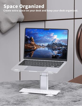 Підставка для ноутбука ALASHI, регульована, ергономічна, металева, чорна, 10-15.6 дюймів