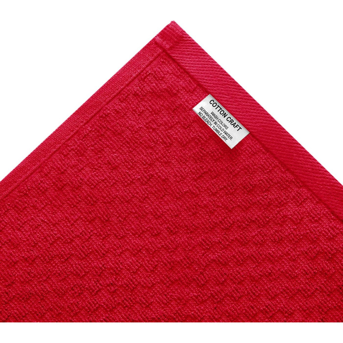 Кухонні рушники COTTON CRAFT з вафельної махри, 100% бавовна, м'які, швидковбирні, швидковисихаючі, мінімум ворсу, багаторазові, 40,6×71,1 см, для кухні, бару, прибирання