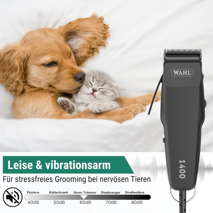 Машинка для стрижки собак Agrarzone Edition Wahl 1400 з набором гребінців - тиха професійна машинка Moser для маленьких собак, як Йоркширський тер'єр, ергономічна та довговічна