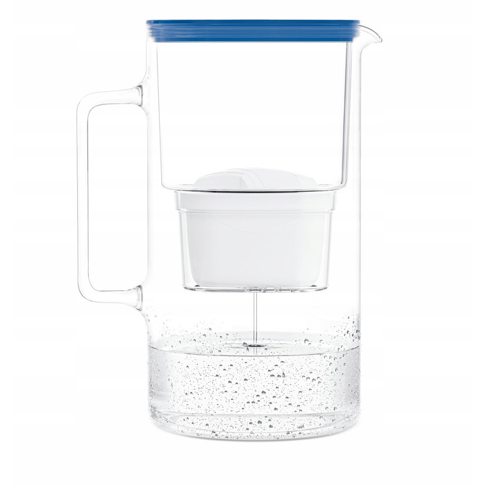 Скляний фільтраційний глечик Wessper D2 BOROSILICATE FF 3л, темно-синій + фільтр