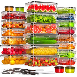 Контейнери для зберігання продуктів з кришкою, герметичні, набір 24 шт.