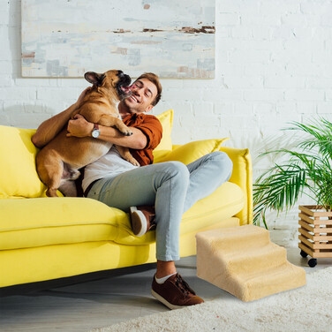 Relaxdays Dog Stairs, 3 Steps