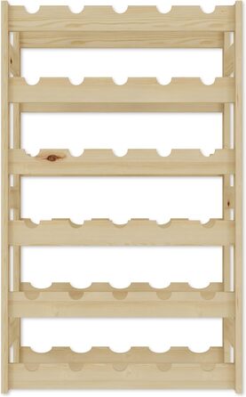 Lenmar Wooden Wine Rack for Bottles, Natural, RW-1, Wine, Bottle Rack, Cellar Rack, Shelves, Bottle Holder (Natural, RW-1-30, 86 x 53 x 25, holds 6 bottles, for 30 bottles)