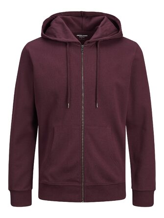 Чоловіча однотонна толстовка з капюшоном Jack & Jones, колір Port Royale (червоний), розмір 3XL