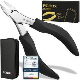 Набір для манікюру та педикюру ROBBX® Profi Nagelzange: кусачки для товстих нігтів, зручна ручка, чохол, ножиці