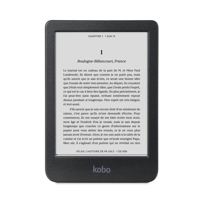 Kobo Clara BW: eReader з 6-дюймовим сенсорним екраном, ComfortLight PRO, підтримка аудіокниг, водонепроникність, 16 ГБ, чорний