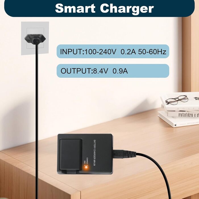 Зарядний пристрій MH-24 для акумуляторів EN-EL14/EN-EL14A (Nikon D3100, D3200, D3300, D3400, D3500, D5100, D5200, D5300, D5500, D5600, P7000, P7100, P7700, P7800)