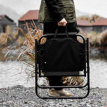 Кемпінговий стілець складний, камуфляжний, 225 кг, Oxford, для риболовлі, пікніка, подорожей - Green/Black