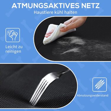 Лежанка для собак PawHut Outdoor, піднята лежанка з дихаючою сіткою, чорна, 91 x 69 x 29 см