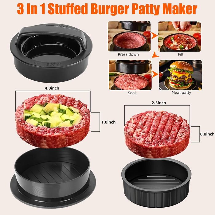 Набір аксесуарів для грилю JUAUO 27TLG: Тепаньякі, прес для бургерів, щипці, сумка, нержавіюча сталь (27 шт.)