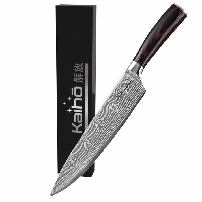 Ніж кухарський Kaihō Premium Chefmesser 20.5 см, сталь 5Cr15, ергономічна ручка, подарункова коробка
