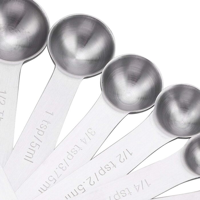 Set of 14 measuring cups and spoons with graduated measuring spoons for baking, measuring spoons made of food-grade stainless steel with a narrow head