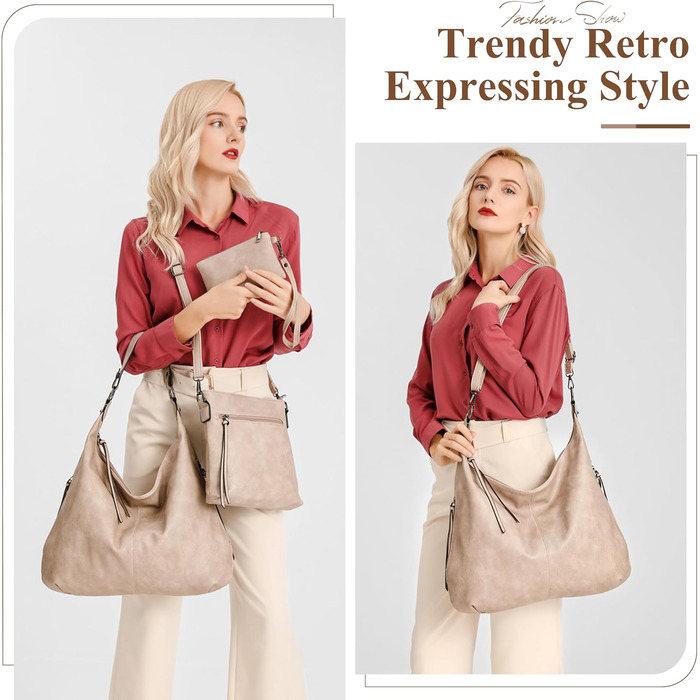 Жіноча сумка-шопер елегантна крос-боді з PU-шкіри (кава/світло-хакі) з кишенею на блискавці