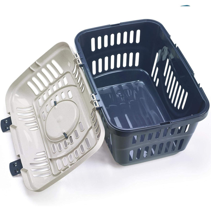 Транспортний бокс для котів Transportbox Katze Open Top - блакитний, 49 x 34 x 32 см