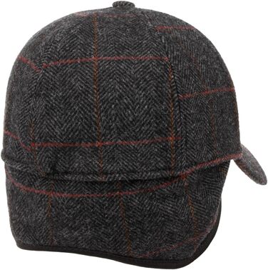 Кепка Stetson Kinty Wool з мікрофлісом та клапаном для вух, чоловіча, з бавовни, сіра, розмір L