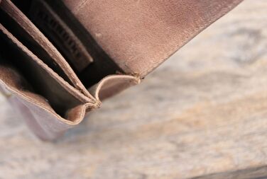 Genuine Leather Belt Pouch 'Bobby' - Large Hip Bag for Women and Men – Retro Medieval/Viking/Hiking Bag (Brown)