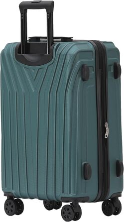 Валіза Beibye з жорсткою оболонкою, TSA-замок, подвійні колеса, розширення, темно-зелений (76 см)