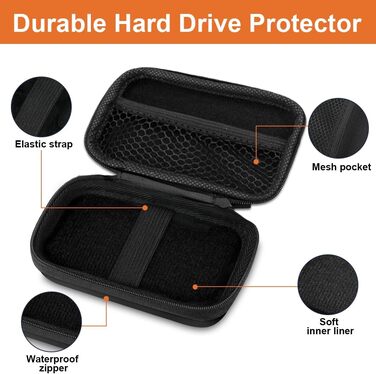 Органайзер для кабелів та гаджетів: універсальна сумка-чохол для USB-кабелів, Power Bank, USB-накопичувачів (#5 Чорний)