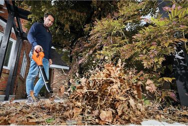 Black+Decker Cordless Leaf Blower GWC1820PCB (18 Volt, up to 209 km/h blowing speed, effortlessly removes dirt and leaves, with PowerCommand, delivered without battery and charger)