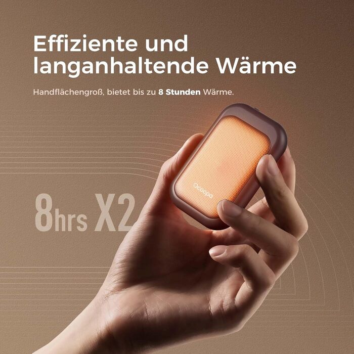 Електричні грілки для рук OCOOPA UT4 Young Flora Flamme, 5000mAh, 2 шт. - Компактні, Водонепроникні, Швидкий нагрів, USB, для зими та активного відпочинку