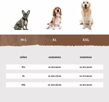 Лежак для собак Knuffelwuff Luke XL, коричневий, знімний чохол, праний, м'який диван-кошик