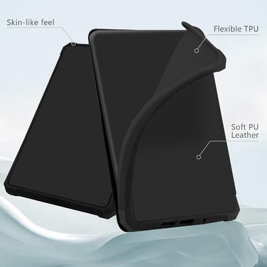 Чохол для Kindle Paperwhite 7' та Kindle Colorsoft Signature Edition (2024/2025), легкий, водонепроникний, з магнітною застібкою (чорний)