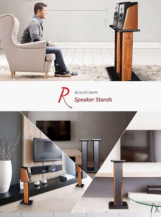 Підставка для акустики Suuiwau з деревною текстурою, універсальна, для домашнього кінотеатру, 60 см