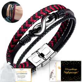 Чоловічий шкіряний браслет 