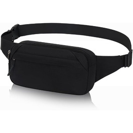 Чоловіча/жіноча поясна сумка Bauchtasche (Чорна) для спорту, подорожей та активного відпочинку