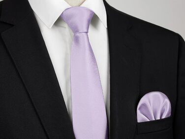 Набір краваток Enlision для чоловіків: однотонні краватки та кишеньковий хустинка. Класичний стиль для весілля, ділових зустрічей та особливих подій. (Фіолетовий)