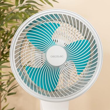Вентилятор підлоговий Cecotec EnergySilence 1000 Cyclone Smart, 60 Вт, 9 дюймів, 3 швидкості, 3 режими, таймер 7 годин, сенсорне управління, автоматичне гойдання, пульт дистанційного керування