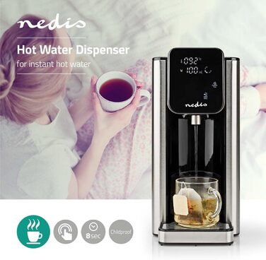 Hot Water Dispenser - 2600 W - 2.5 l - Black (2.7 Liter, Black / Aluminum)