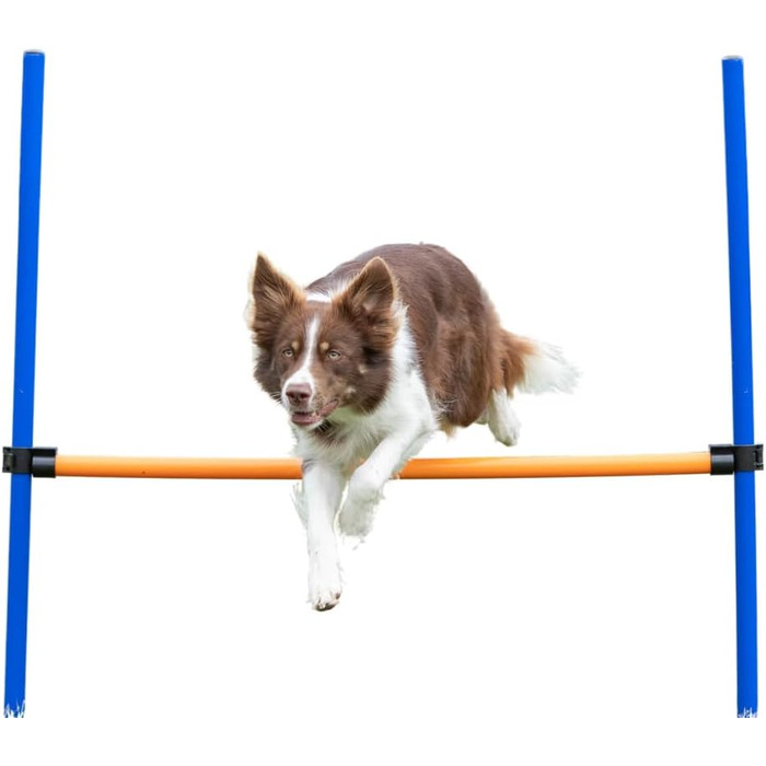 Бар'єр для аджиліті TRIXIE для собак – обладнання для аджиліті з регульованою перекладиною, тренувальне обладнання для собак, ідеально підходить для початківців та досвідчених, 123 x 115 см - 3270