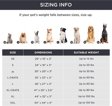 Ортопедичне ліжко для собак BEDSURE великих порід - 112x81x8 см, м'яке, миється, з підкладкою, світло-коричневе